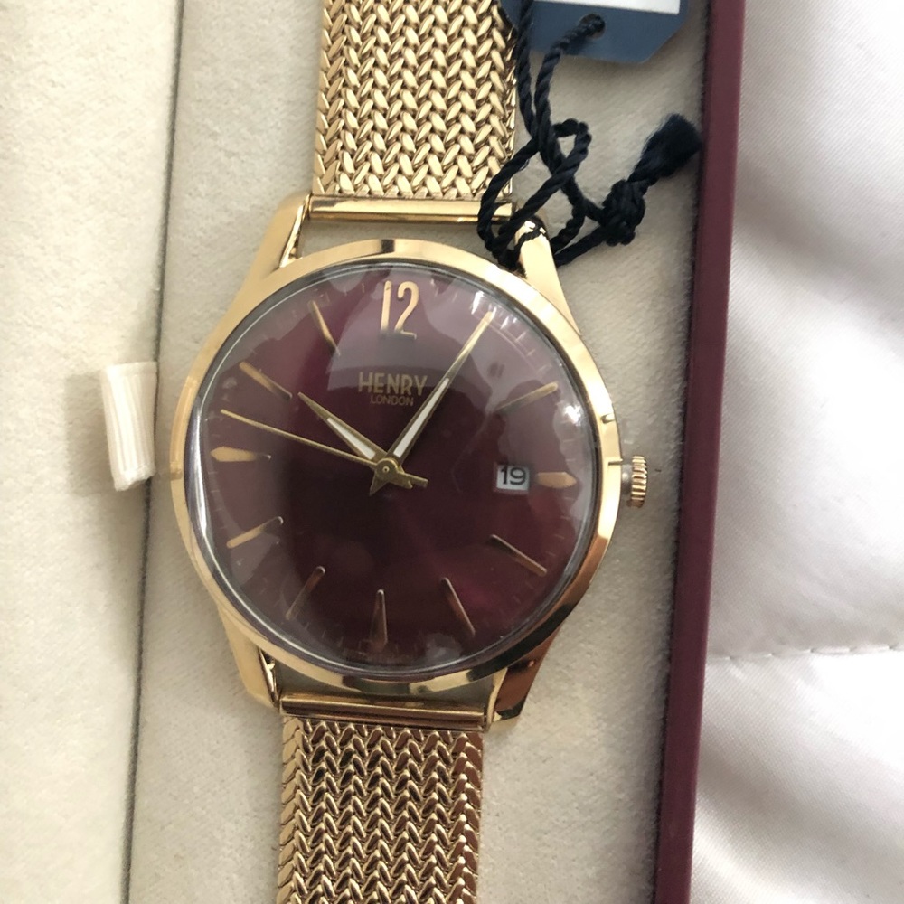 Henry London Gold and Red watch